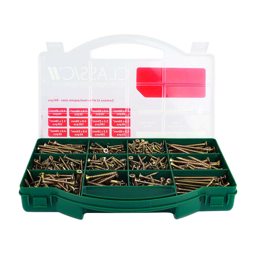 TimCo Classic Multi-Purpose Screws - Mixed Tray Yellow - 895pcs SET 2