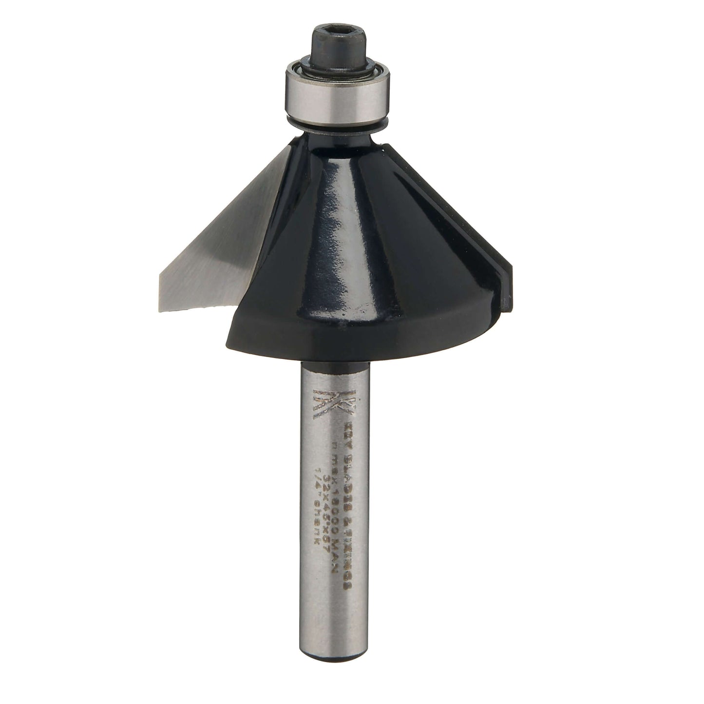 Key Blades 1/4" Chamfer Bearing Router Cutter 32mm - R14 - Shop Key Blades & Fixings | Workwear, Power tools & hand tools online - Key Blades & Fixings Ltd