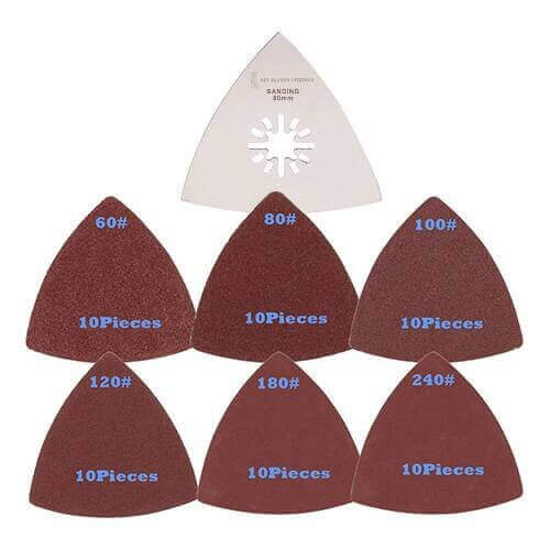 Sanding Attachment 80mm x 80mm + Sanding Sheets - 5599 - Shop Key Blades & Fixings | Workwear, Power tools & hand tools online - Key Blades & Fixings Ltd