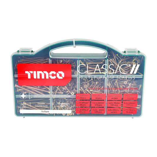 TimCo Classic Multi-Purpose Tornillos - Mixed Tray Yellow - 895pcs SET 2