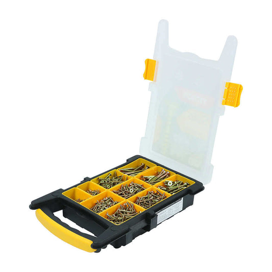TimCo Solo Aglomerado y tornillos para madera - Bandeja mixta amarillo - 1200 piezas SET 3