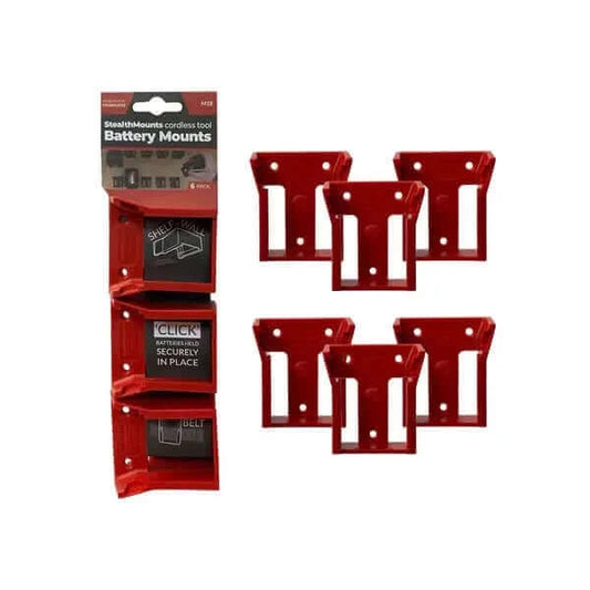 StealthMounts Milwaukee M18 Soportes de batería 6 PCS - (SM3)