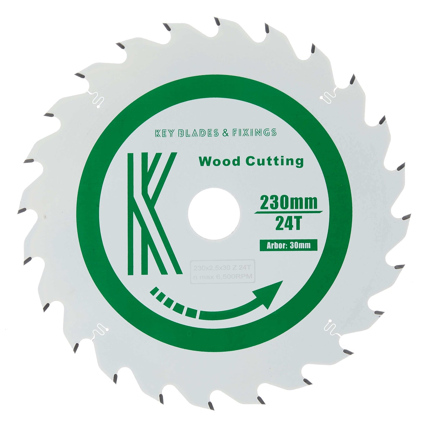 230 mm x 30 mm x 2,5 mm Hoja de sierra de 24 dientes (HK85) - 2701
