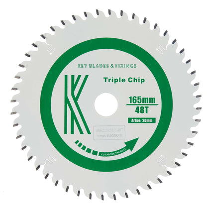 Piła gąsienicowa TCG 165 mm x 20 mm x 2,2 mm, 48 zębów (twarda powierzchnia) — 4105