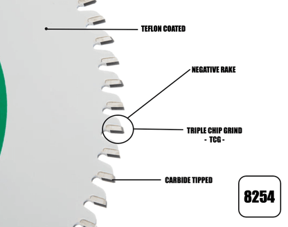 254 mm x 30 mm x 2,4 mm 80 zębów potrójny wiór (MFC i laminaty) 8254