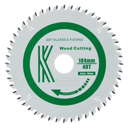 184mm X 30/20mm X 2.4mm 48 Tooth ATB saw Blade - 8801