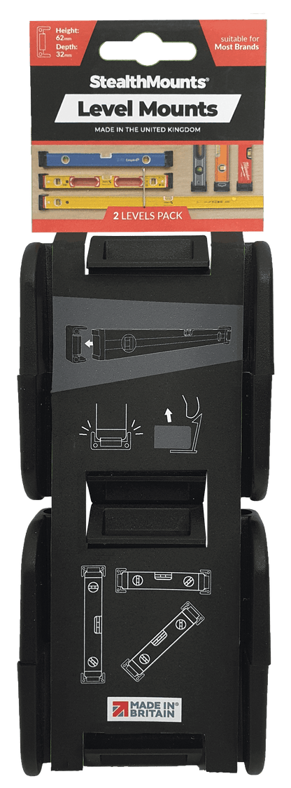 El paquete StealthMounts para 2 niveles incluye 4 soportes: apto para uso en furgonetas y talleres (SM20)