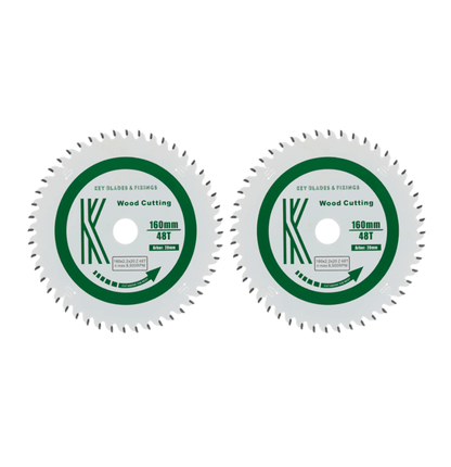 160 mm x 20 mm x 2,2 mm 48 Diente Pista/hoja de sierra circular Paquete de 2 Oferta 2204DEAL