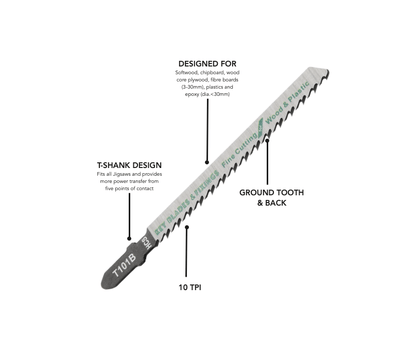 Key Blades T101B Jigsaw Blades 5 Pack - 1111