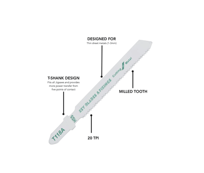 T118A Metal Cutting Jigsaw blades - 1188