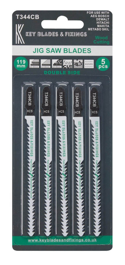 T344CB Double sided Jigsaw Blades - 1211 -  Shop Key Blades & Fixings | Workwear, Power tools & hand tools online - Key Blades & Fixings Ltd